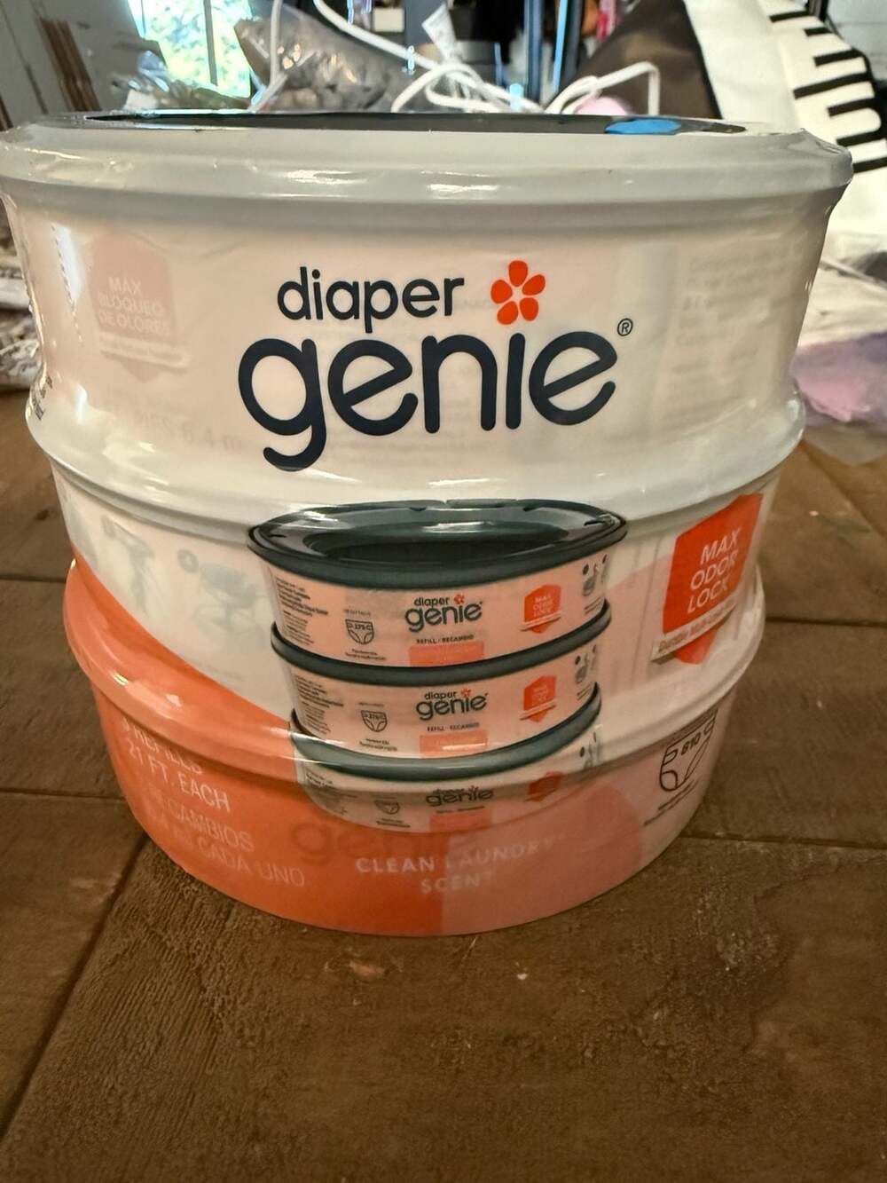 Diaper Genie Clean Laundry Scent Diaper Pail Refills, 3-Pack